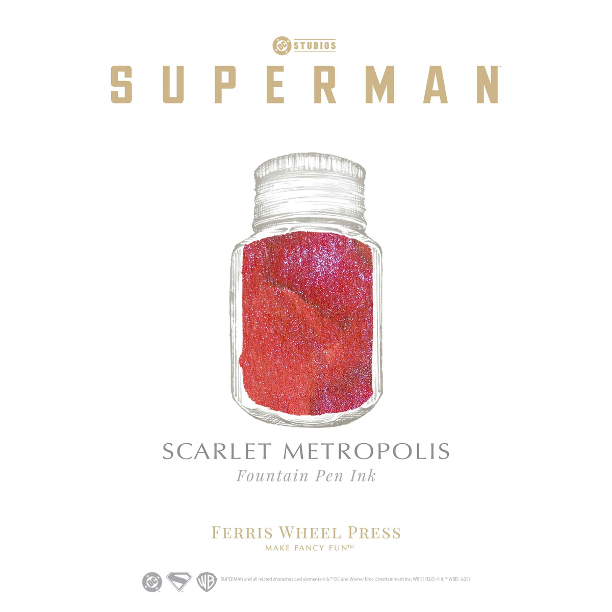 Scarlet Metropolis fountain pen ink swatch