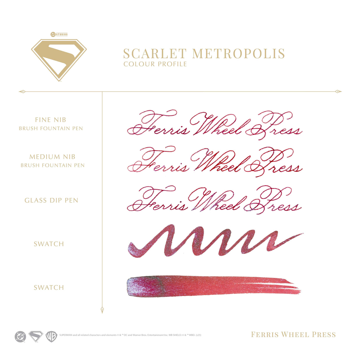 Scarlet Metropolis fountain pen writing sample