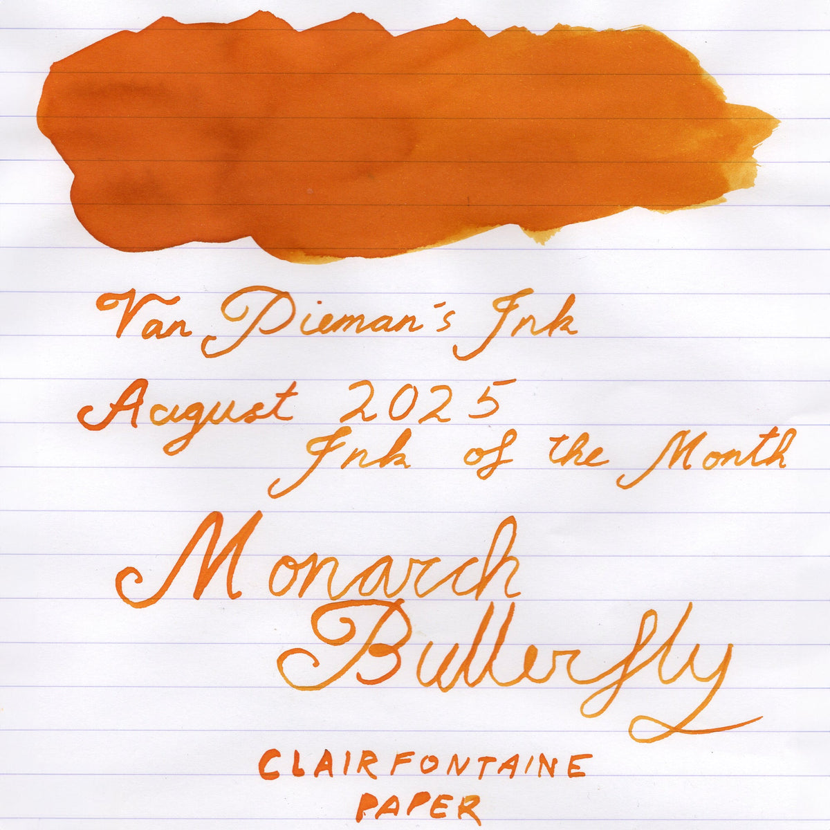 2025 Ink of the Month - Monarch Butterfly - 4ml Fountain Pen Ink Sample