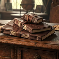Soft Leather Medieval Journal with Cotton ‘Amalfi’ Handmade Paper