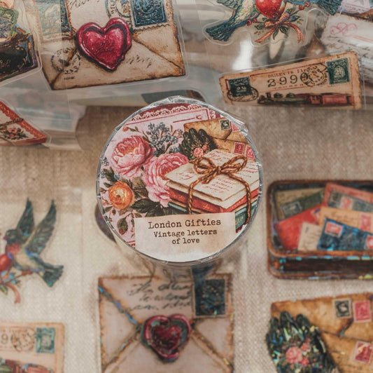 London Gifties Vintage Letters of Love holographic PET tape