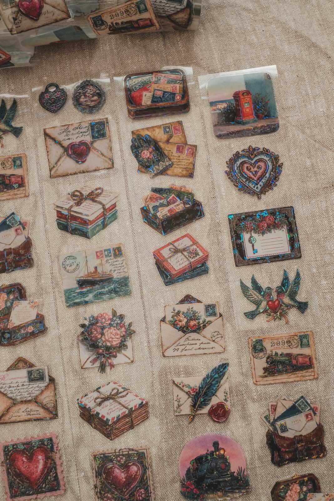 Vintage Letters of Love PET tape detail