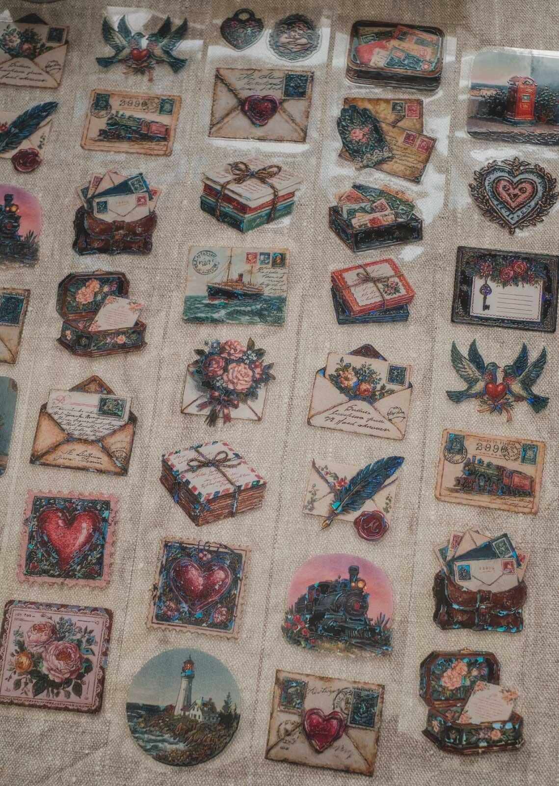 Vintage Letters of Love PET tape detail