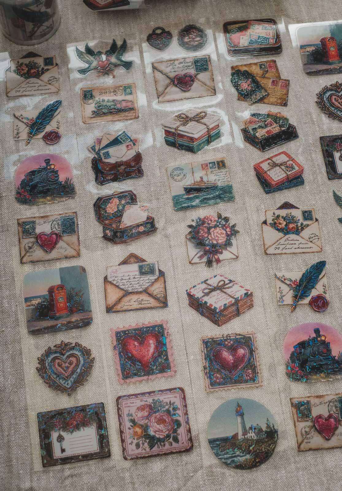 Vintage Letters of Love PET tape detail
