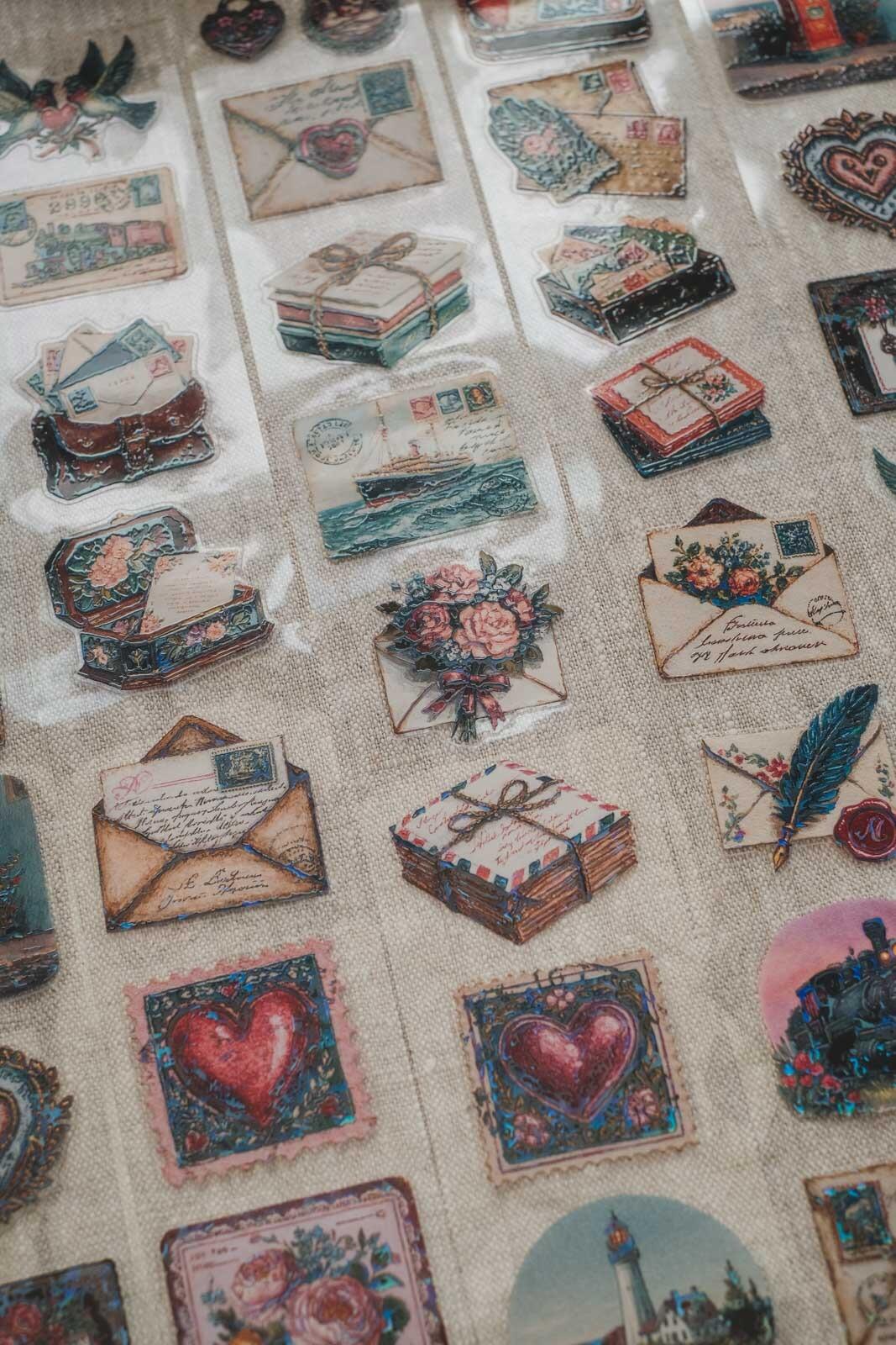 Vintage Letters of Love PET tape detail