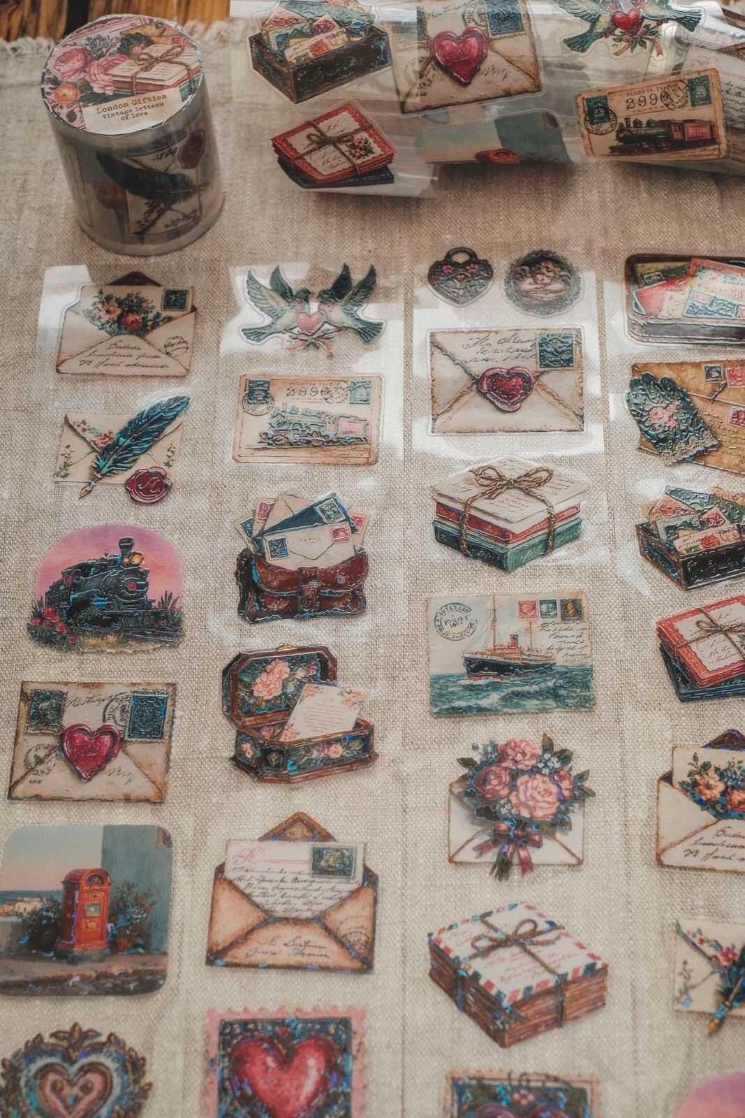 Vintage Letters of Love PET tape detail