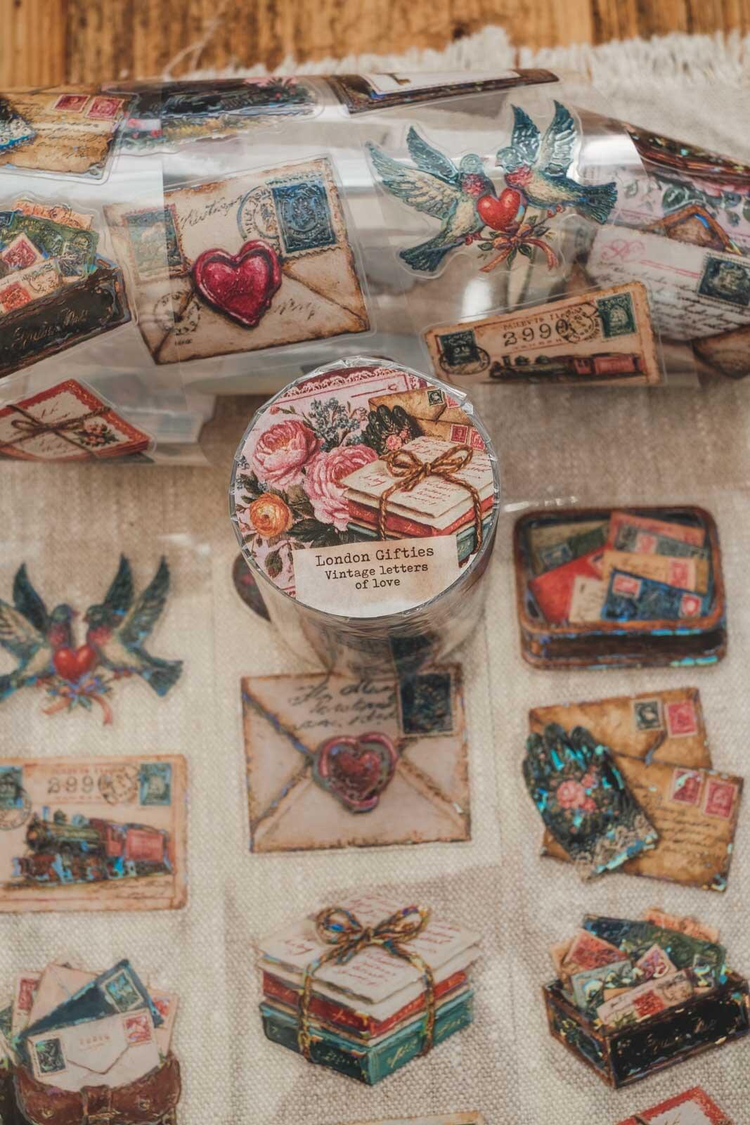 Vintage Letters of Love PET tape detail